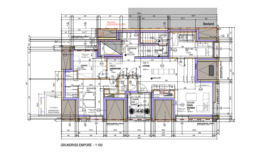 Grundriss Empore